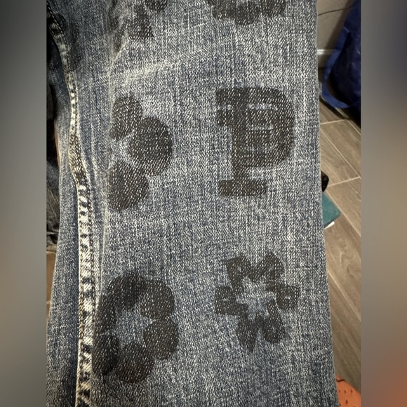 PURPLE BRAND MONOGRAM PRINT FADED DENIM JACKET SIZE LARGE - Picture 11 of 14